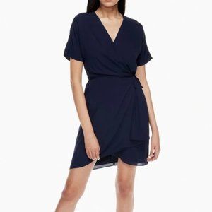 Babaton Wallace Wrap Dress - Navy